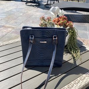 Liz Claiborne Leather Crocodile Shoulder Bag